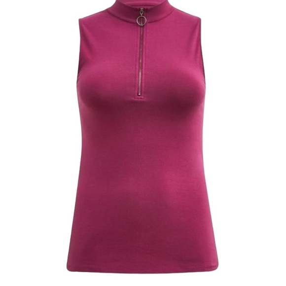 TORRID Foxy Mock Neck Zip Up Tank NWT Size 1x - Picture 3 of 5